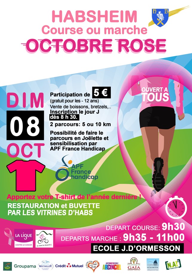 Affiche octobre Rose - 08 octobre 2023 Habsheim