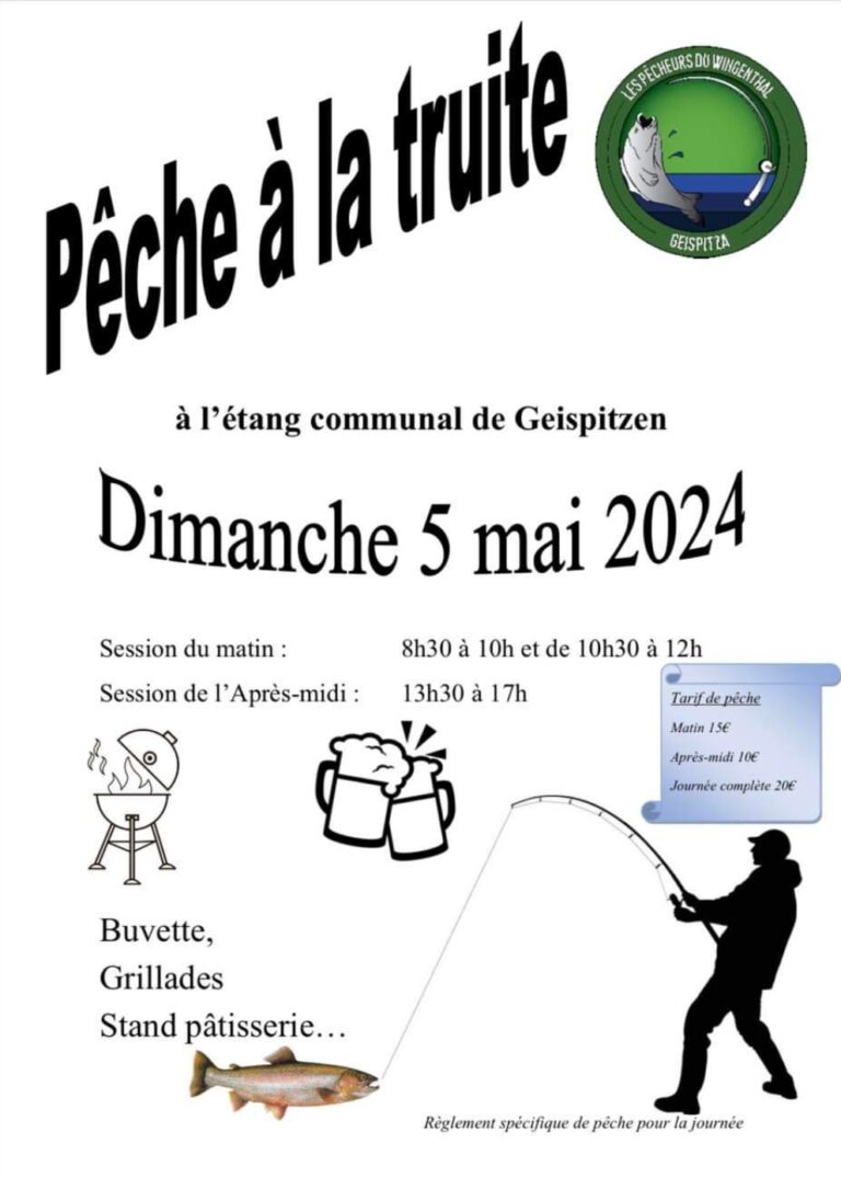 Journée pêche à la truite Geispitzen 05 mai 2024